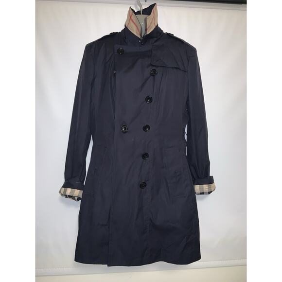 BURBERRY BRIT Classic Lined Button Up Jacket Blue Size 14 - Picture 1 of 12